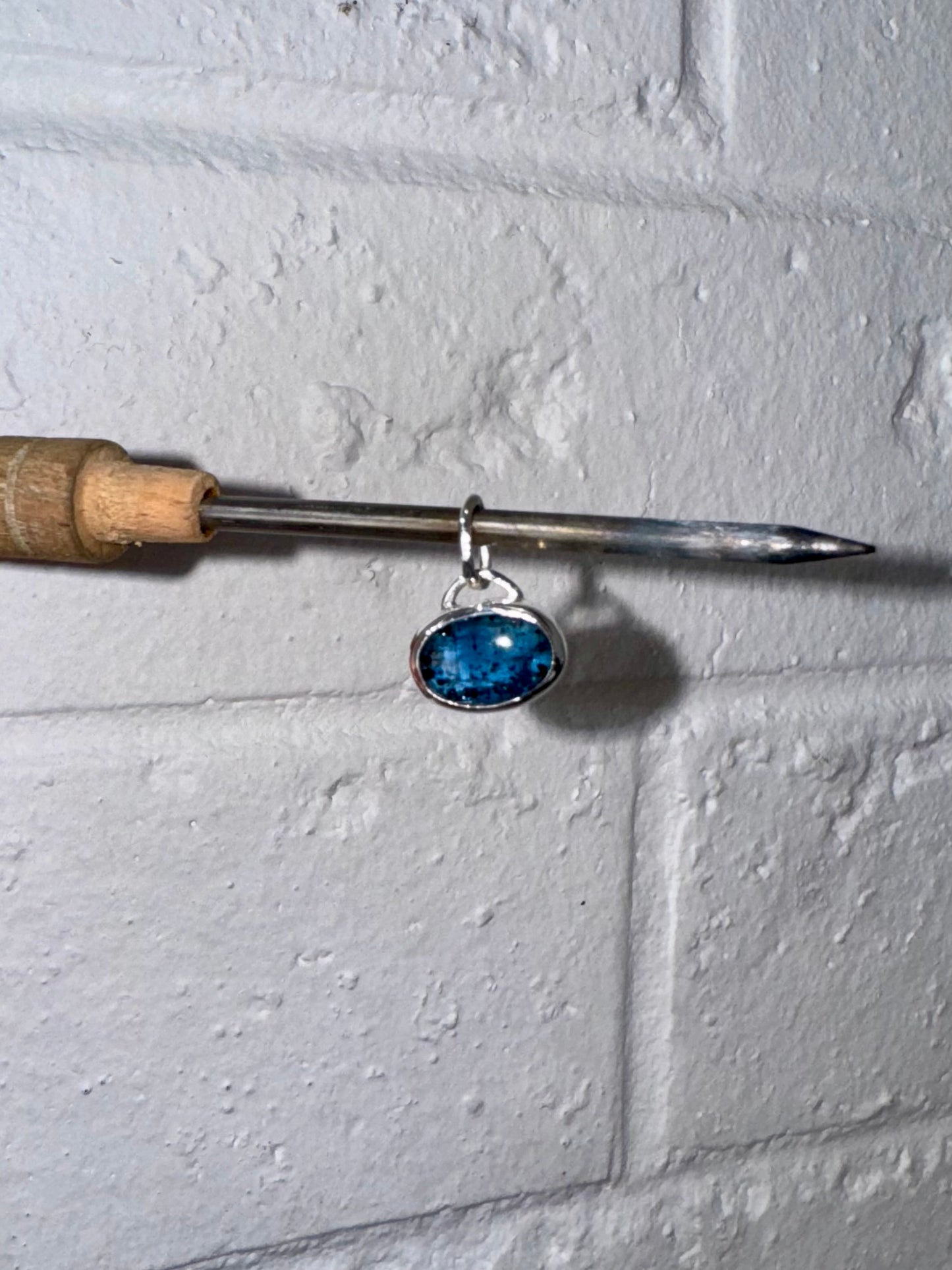 Teal Moss Kyanite Pendant