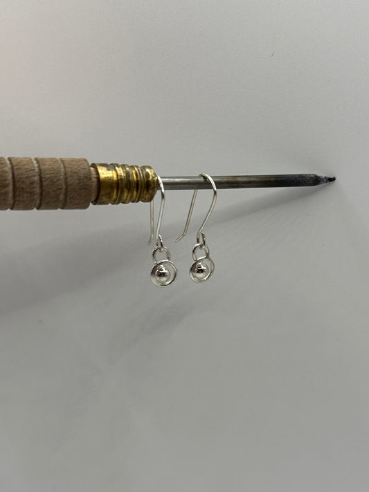Silver Orb Earrings