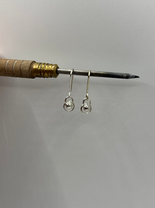 Silver Orb Earrings