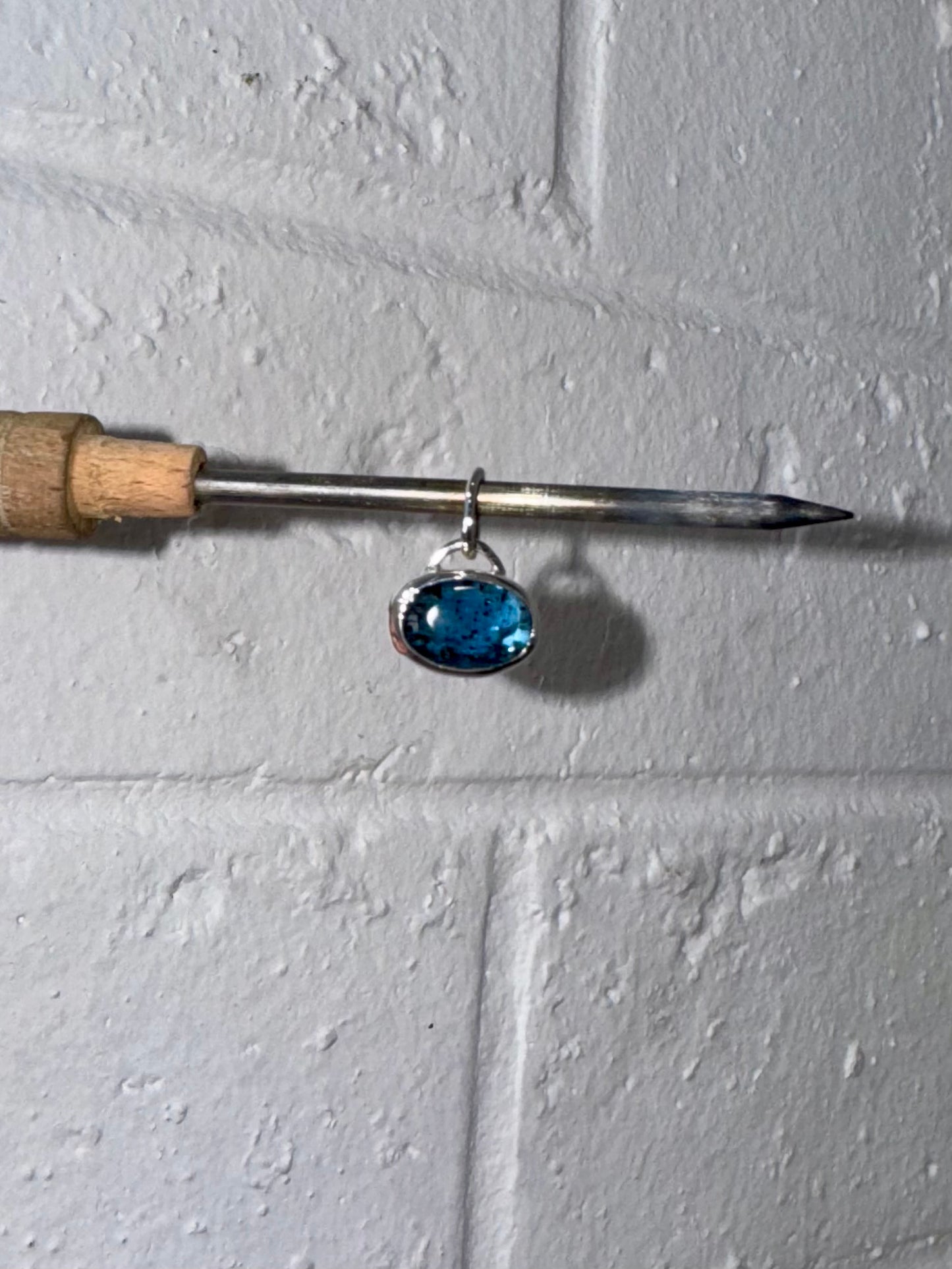 Teal Moss Kyanite Pendant