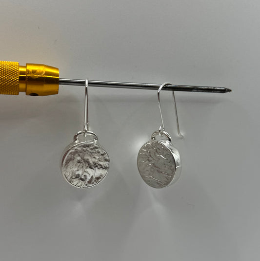 Reticulated Silver Earrings