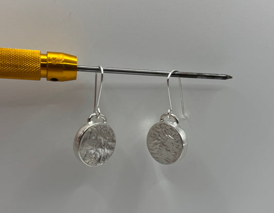 Reticulated Silver Earrings