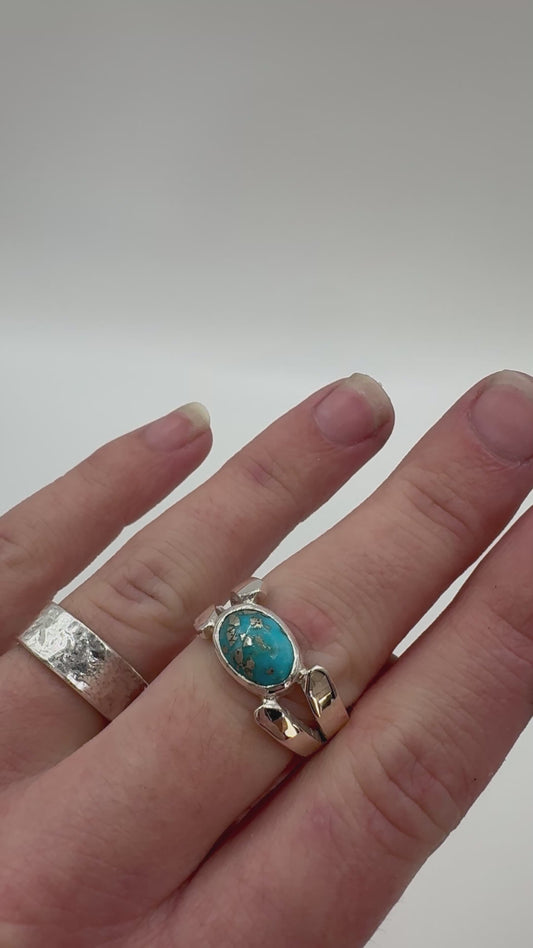 Pyrite x Turquoise Ring