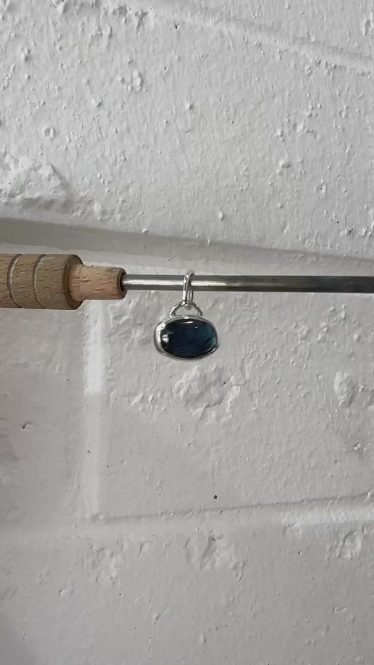 Teal Moss Kyanite Pendant